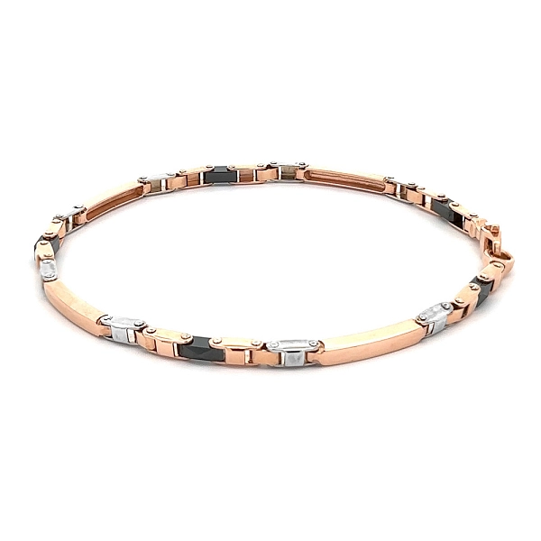 Armband mit Keramik-Kombination Gold