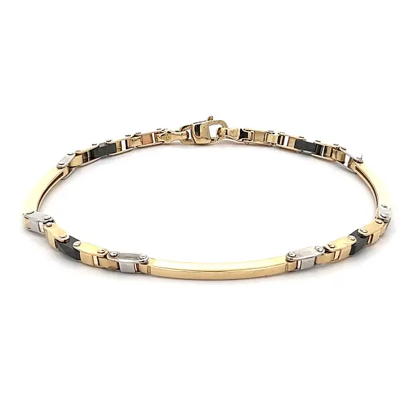 Armband mit Keramik-Kombination Gold