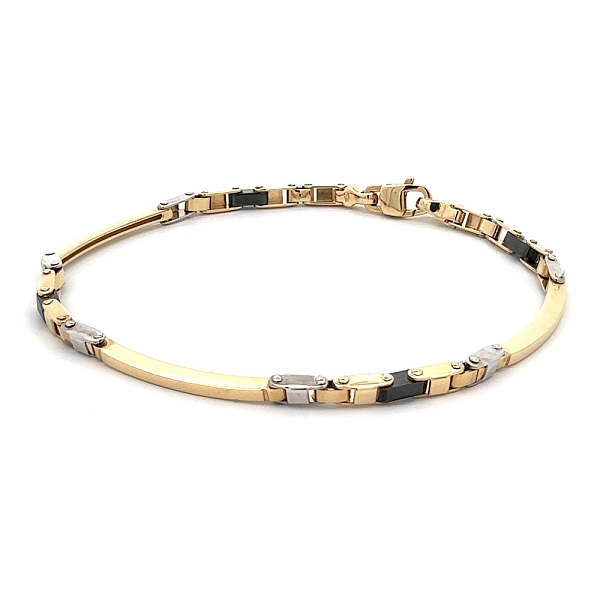 Armband mit Keramik-Kombination Gold