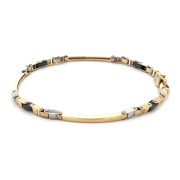 Armband mit Keramik-Kombination Gold