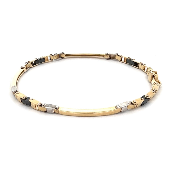 Armband mit Keramik-Kombination Gold