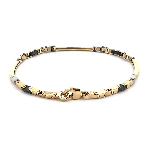 Armband mit Keramik-Kombination Gold