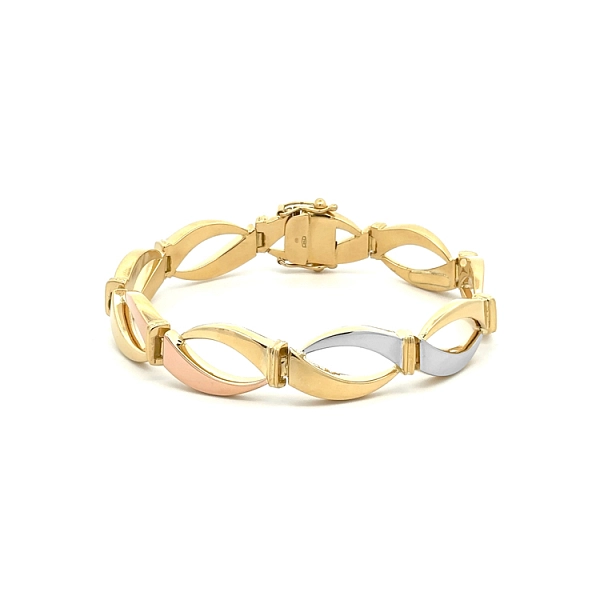 Gold Damenarmband aus kombiniertem Gold