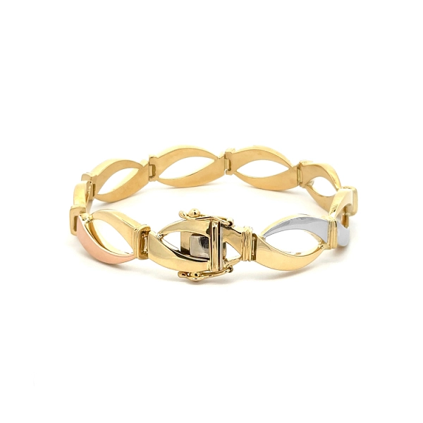 Gold Damenarmband aus kombiniertem Gold