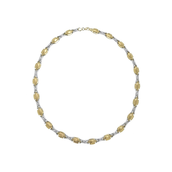 Gold Damenhalskette aus kombiniertem Gold