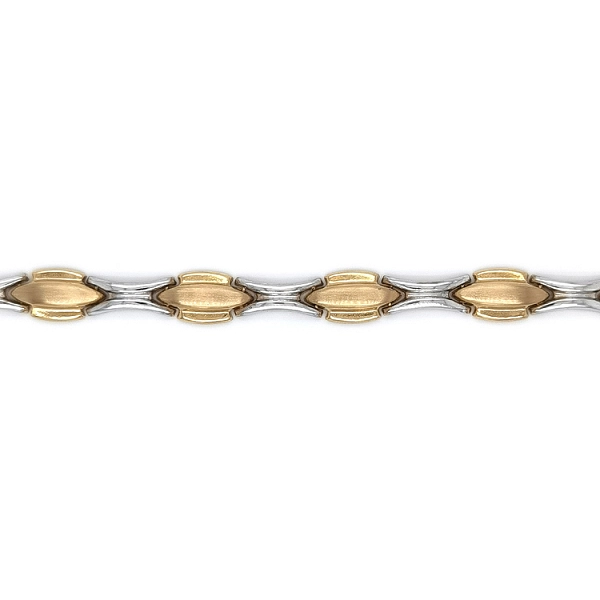 Gold Damenhalskette aus kombiniertem Gold