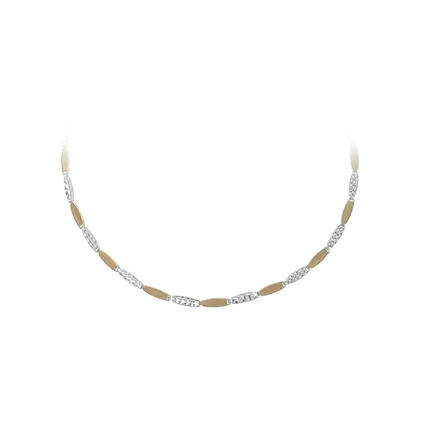 Gold Damenhalskette aus kombiniertem Gold