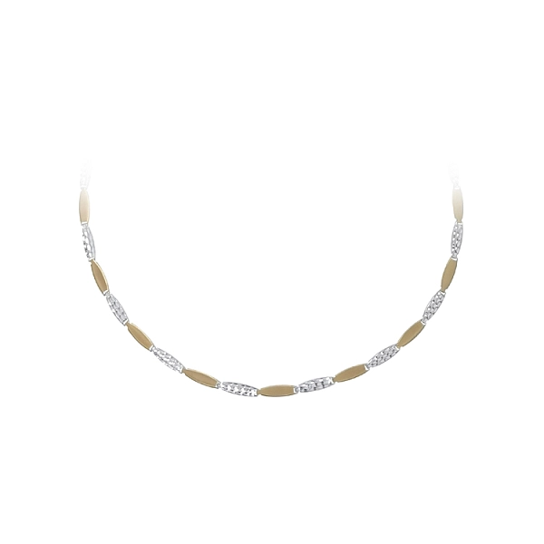 Gold Damenhalskette aus kombiniertem Gold