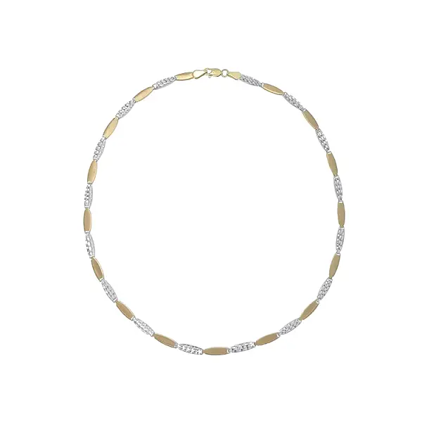 Gold Damenhalskette aus kombiniertem Gold