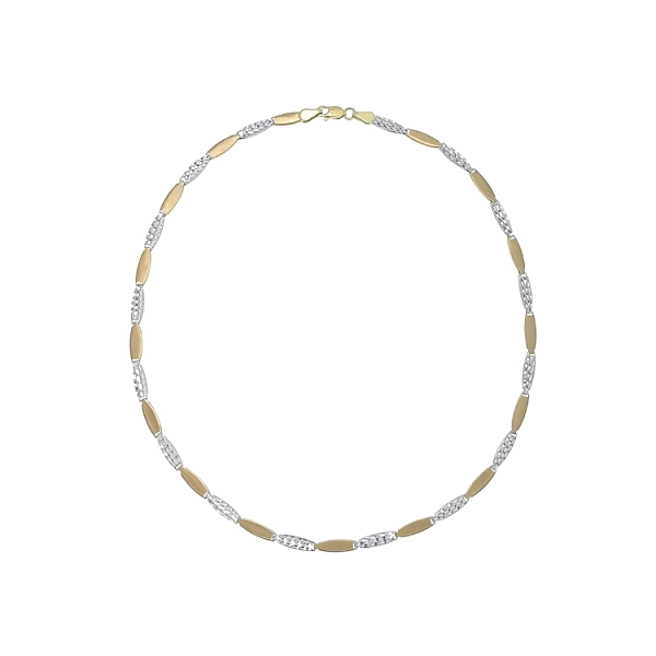 Gold Damenhalskette aus kombiniertem Gold