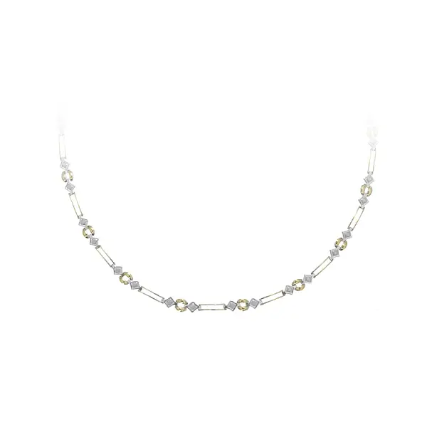 Gold Damenhalskette aus kombiniertem Gold