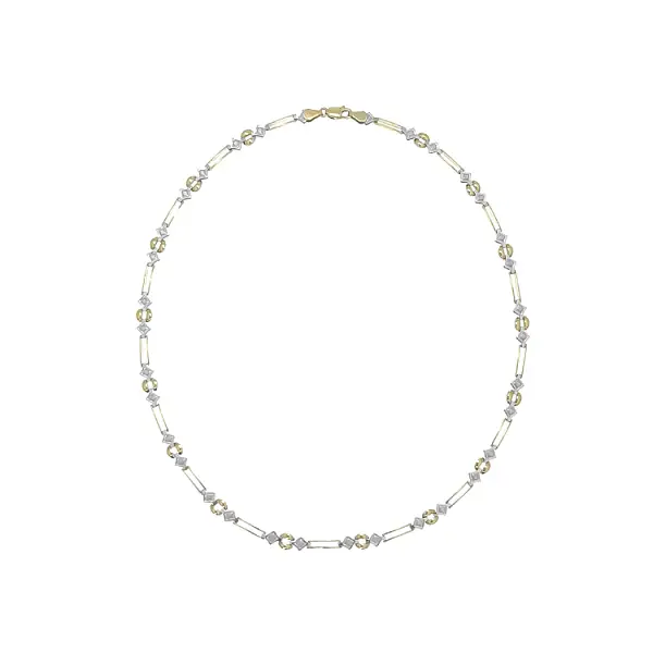 Gold Damenhalskette aus kombiniertem Gold