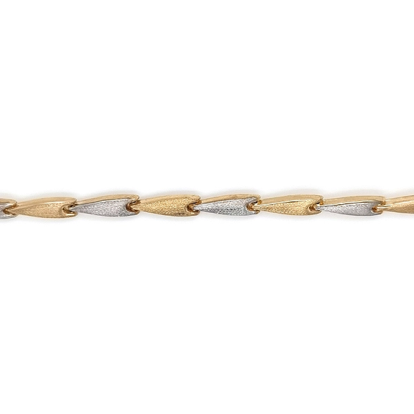 Gold Damenhalskette aus kombiniertem Gold