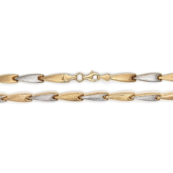 Gold Damenhalskette aus kombiniertem Gold