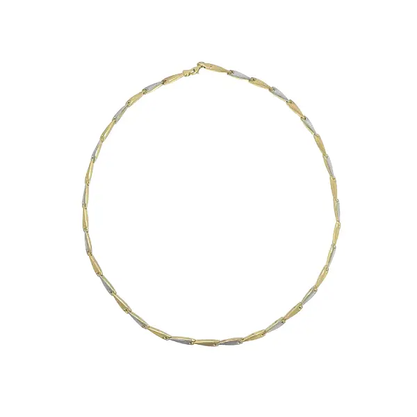 Gold Damenhalskette aus kombiniertem Gold
