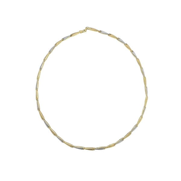 Gold Damenhalskette aus kombiniertem Gold