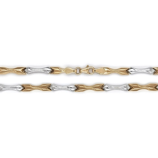 Gold Damenhalskette aus kombiniertem Gold