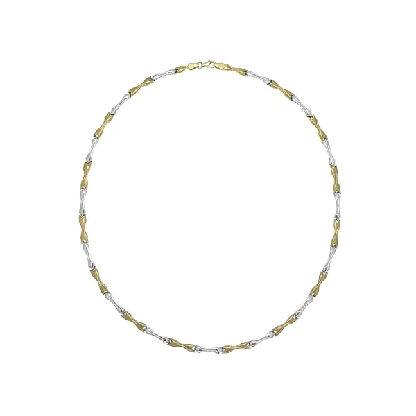 Gold Damenhalskette aus kombiniertem Gold