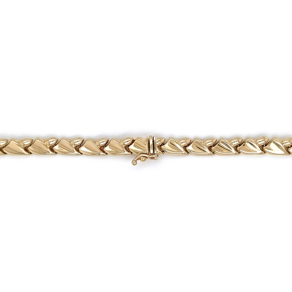 Gold Damenhalskette mit Zirkonen