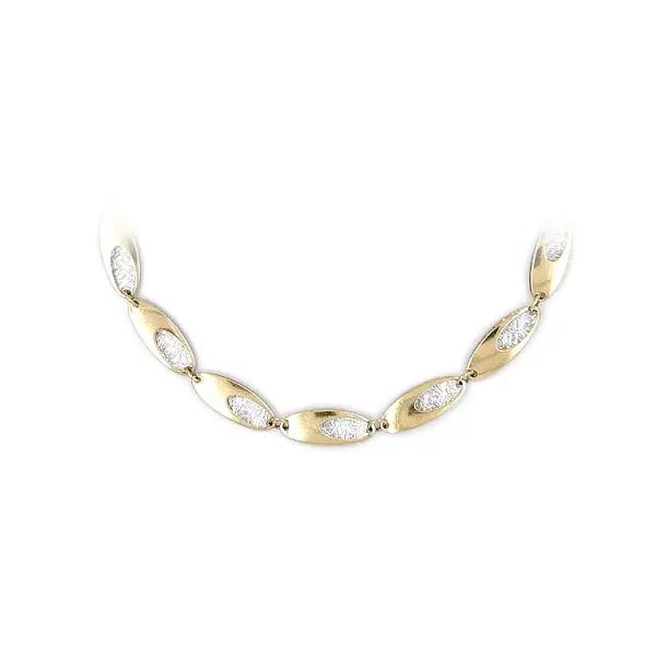 Gold Damenhalskette aus kombiniertem Gold