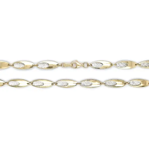 Gold Damenhalskette aus kombiniertem Gold