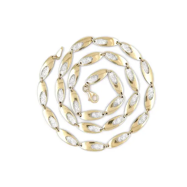 Gold Damenhalskette aus kombiniertem Gold