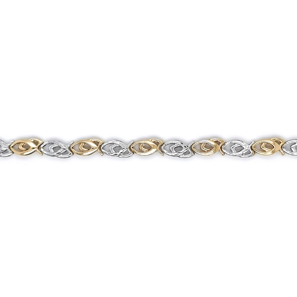 Gold Damenhalskette aus kombiniertem Gold