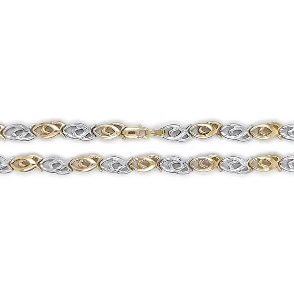 Gold Damenhalskette aus kombiniertem Gold