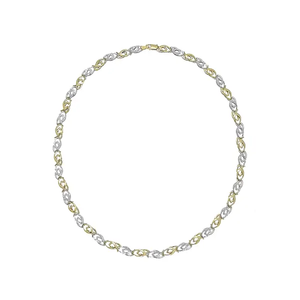 Gold Damenhalskette aus kombiniertem Gold