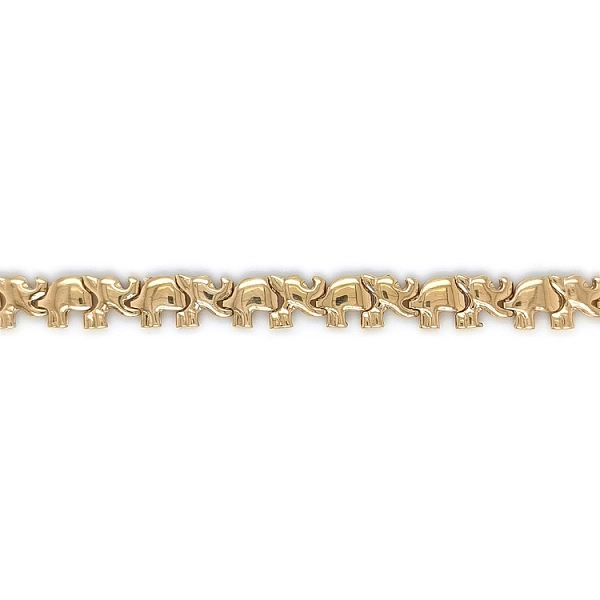 Goldene Halskette mit Elefanten