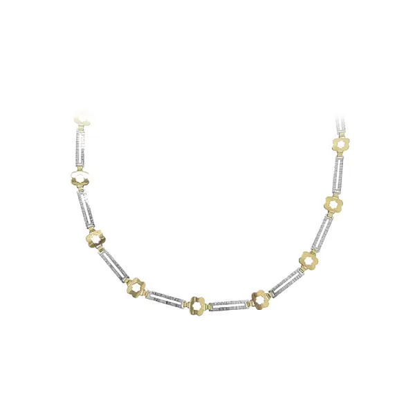 Gold Damenhalskette aus kombiniertem Gold