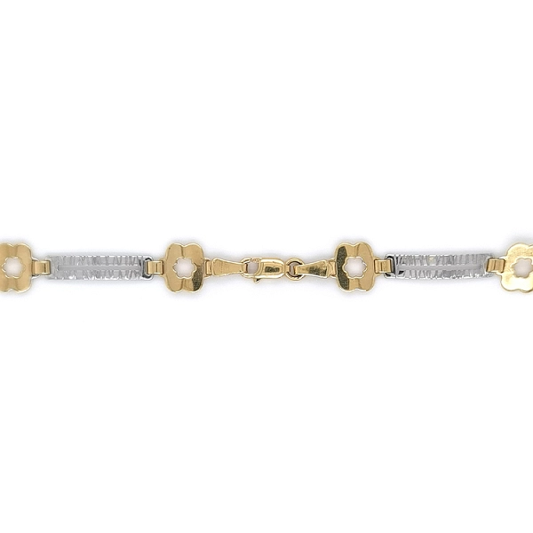 Gold Damenhalskette aus kombiniertem Gold