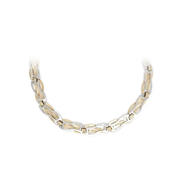 Gold Damenhalskette aus kombiniertem Gold