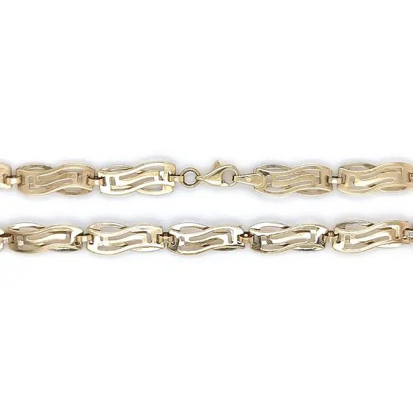 Gold Damenhalskette aus kombiniertem Gold