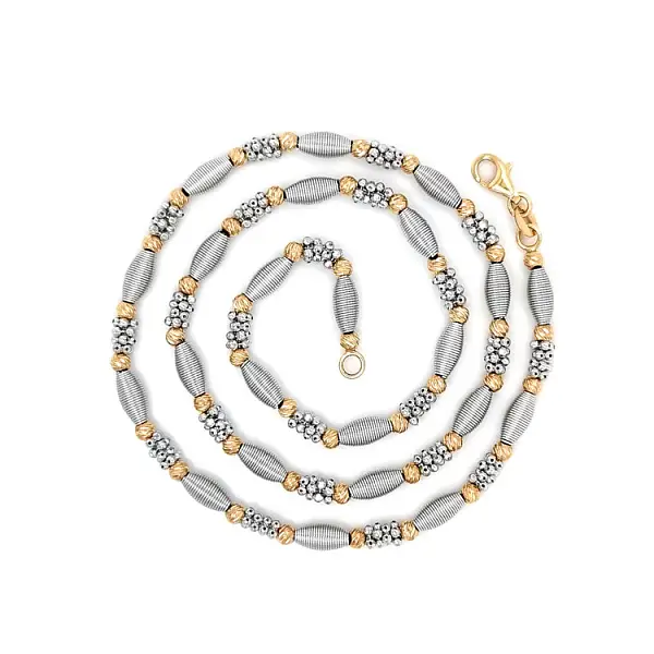 Gold Damenhalskette aus kombiniertem Gold