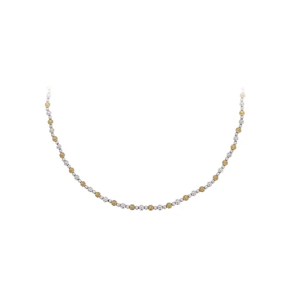 Gold Damenhalskette aus kombiniertem Gold
