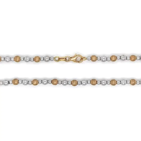 Gold Damenhalskette aus kombiniertem Gold