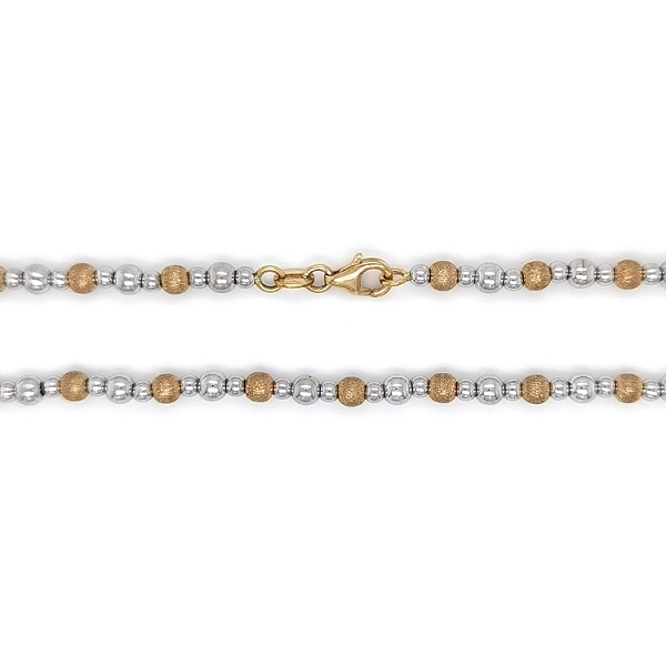 Gold Damenhalskette aus kombiniertem Gold