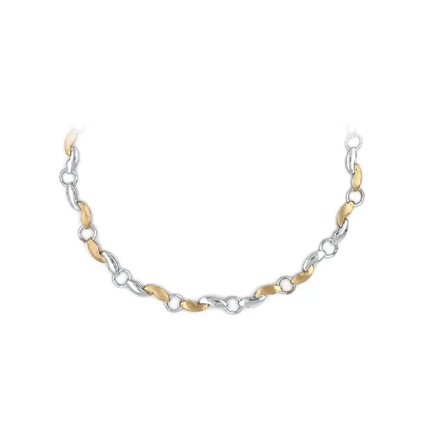 Gold Damenhalskette aus kombiniertem Gold