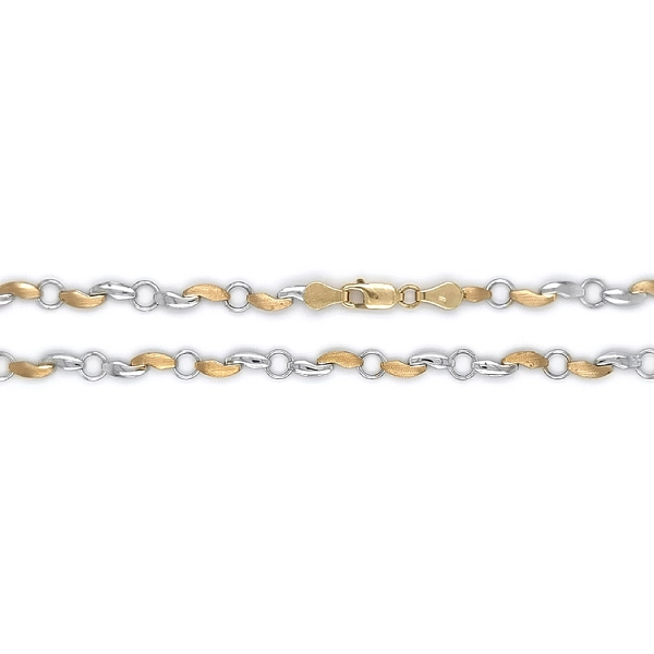 Gold Damenhalskette aus kombiniertem Gold
