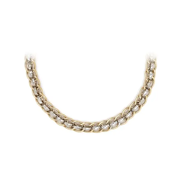 Gold Damenhalskette aus kombiniertem Gold