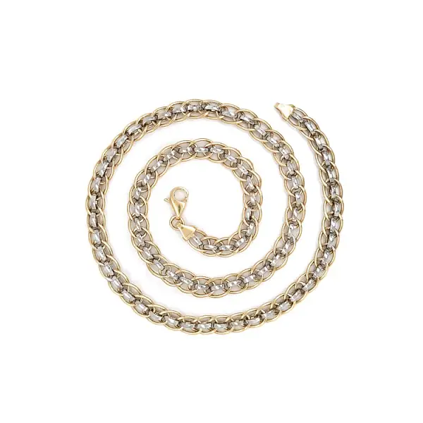 Gold Damenhalskette aus kombiniertem Gold