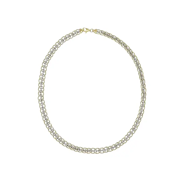 Gold Damenhalskette aus kombiniertem Gold