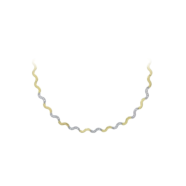 Gold Damenhalskette aus kombiniertem Gold