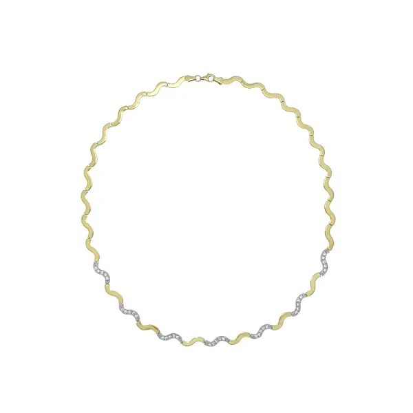 Gold Damenhalskette aus kombiniertem Gold