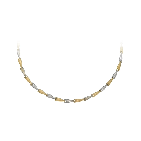 Gold Damenhalskette aus kombiniertem Gold
