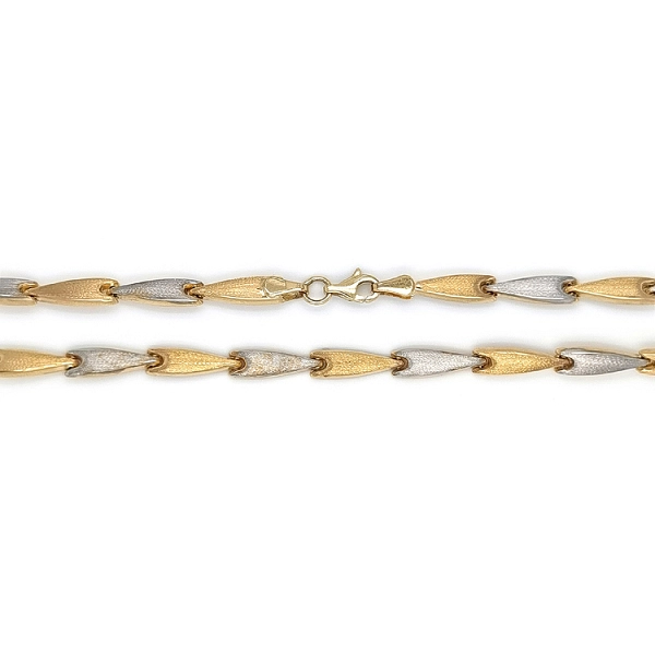 Gold Damenhalskette aus kombiniertem Gold