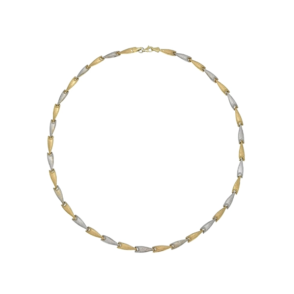 Gold Damenhalskette aus kombiniertem Gold