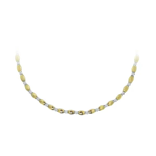 Gold Damenhalskette aus kombiniertem Gold