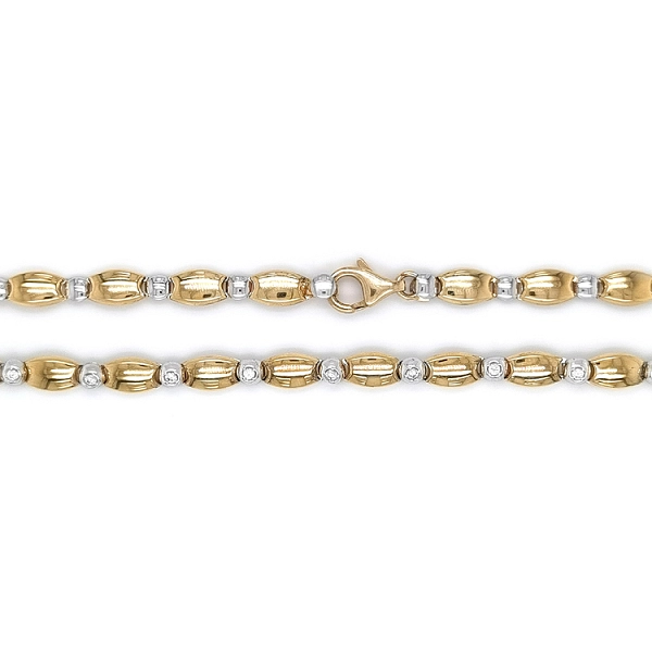 Gold Damenhalskette aus kombiniertem Gold